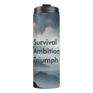 Überlebens Ehrgeiz Triumph Motivierend Thermosbecher