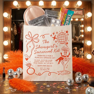 Überlebenskit Junggesellinnenabschied Showgirl-Ära Geschenktütchen