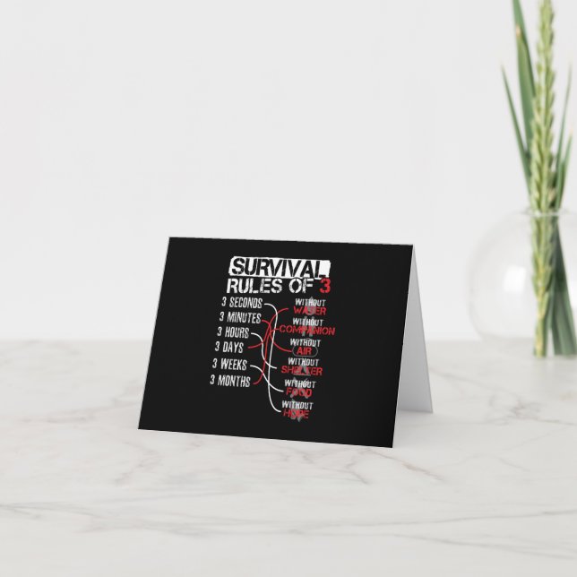 Überlebensregeln - Wilderness Quiz Karte (Vorderseite)