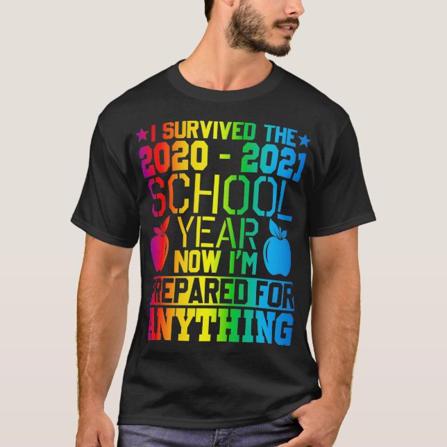Überlebt das Schuljahr 2020 2021 Ich bin vorbereit T-Shirt (Vorderseite)