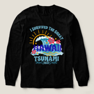 Überlebt den Tsunami - Hawaii 2025 Urlaub Tri-Blend Shirt