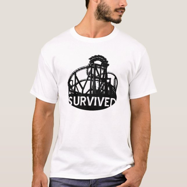 Überlebt (Roller-Untersetzer) T-Shirt (Vorderseite)