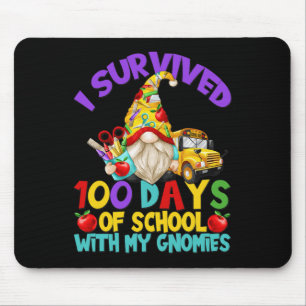 Überlebte 100 Tage Schule für Spaß Bus Dri Mousepad