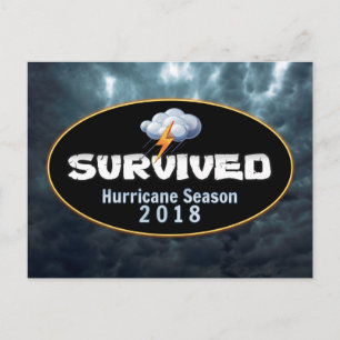 Überlebte Hurrikan-Saison 2018 Postkarte