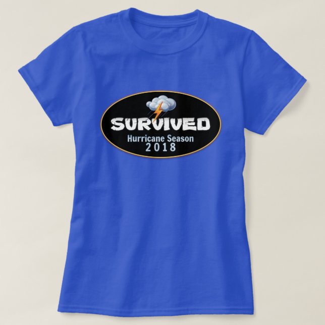 Überlebte Hurrikan-Saison 2018 T-Shirt (Design vorne)