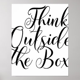 Überlegen Sie außerhalb der Box Motivierend Typogr Poster