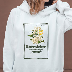 Überlegen Sie, wie die Wildblumen Hoodie wachsen