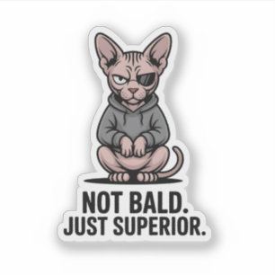 Überlegene Sphynx-Katzen-Attitüde-Illustration Aufkleber