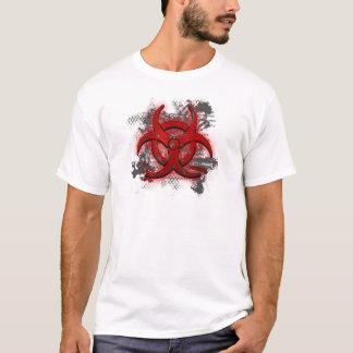 Überlegener roter Biogefährdung-T - Shirt