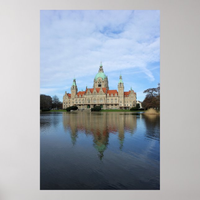 Überlegungen - Hannover, Deutschland - Rathaus-Pos Poster (Vorne)