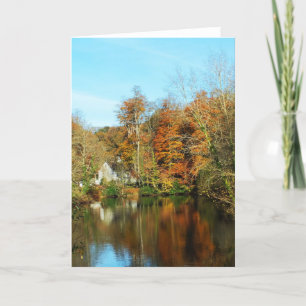Überlegungen im Herbst Feiertagskarte