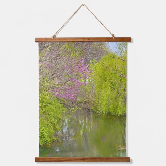 Überlegungen in der Naturwand Wandteppich Mit Holzrahmen (Vorderseite)