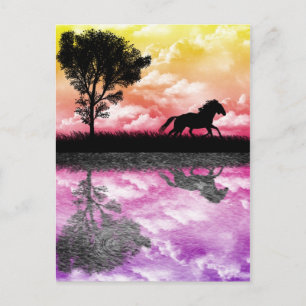 Überlegungen zu Pferden Postkarte