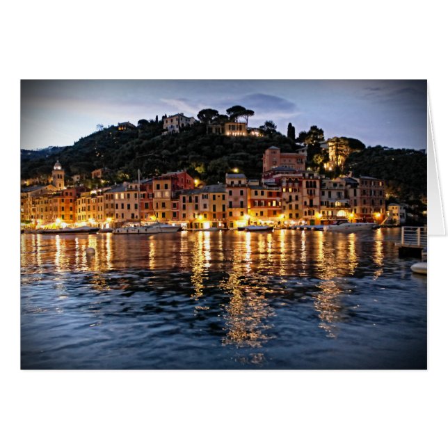 Überlegungen zu Portofino, Italien - Notecard (Vorderseite (Horizontal))