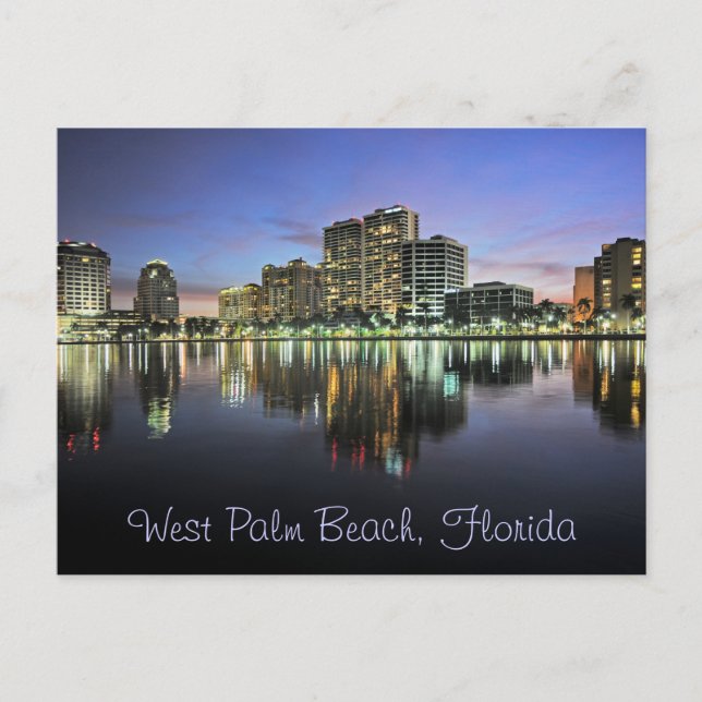 Überlegungen zum Strand von West Palm, Florida Postkarte (Vorderseite)