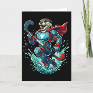 Übermächtiger Otterkrieger mit Hockeyschläger Karte