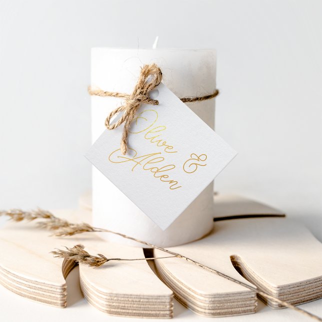 Übermäßige Skriptnamen Hochzeit Geschenkanhänger (Von Creator hochgeladen)