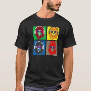 ÜBERMENSCH COOL LÖWE Worhol trifft Nietzche Mashup T-Shirt