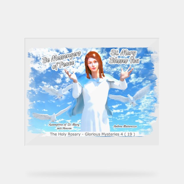 Übernahme der heiligen Maria in den Himmel 2 Acrylschild (Vorderseite)