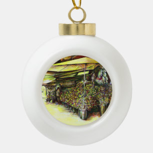 Übernahme des Besitzes von Ausschreibungen Keramik Kugel-Ornament