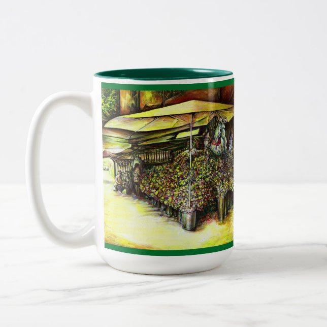 Übernahme des Besitzes von Ausschreibungen Zweifarbige Tasse (Links)