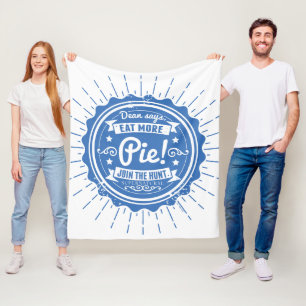 Übernatürlich "Dean sagt, isst mehr Kuchen!" Fleecedecke