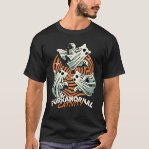 Übernatürliche Katzaktivität Lustiger Halloween-Ge T-Shirt