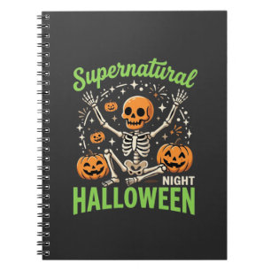 Übernatürliches Skelett Halloween Vektor Design_1 Notizblock