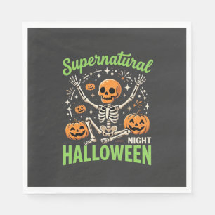 Übernatürliches Skelett Halloween Vektordesign_1 Serviette
