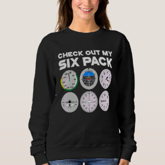 Überprüfe Mein Sechserpack Pilot Flugzeugs Flug In Sweatshirt