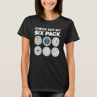 Überprüfe Mein Sechserpack Pilot Flugzeugs Flug In T-Shirt
