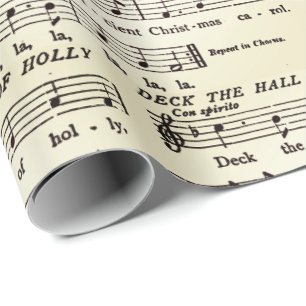 Überprüfen Sie das Blatt-Musik-Umschlagpapier für  Geschenkpapier
