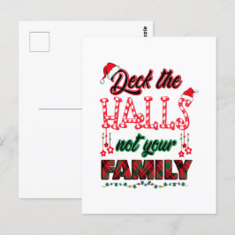 Überprüfen Sie die Hallen, nicht Ihre Familie Postkarte