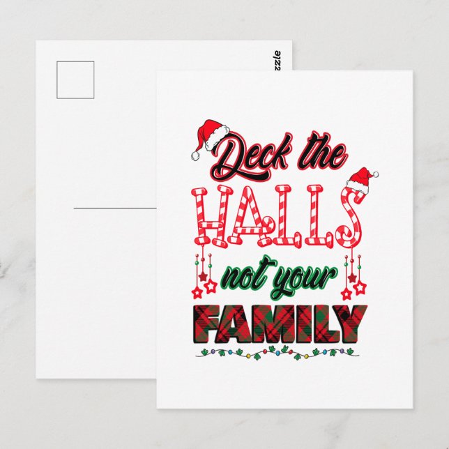 Überprüfen Sie die Hallen, nicht Ihre Familie Postkarte (Vorne/Hinten)