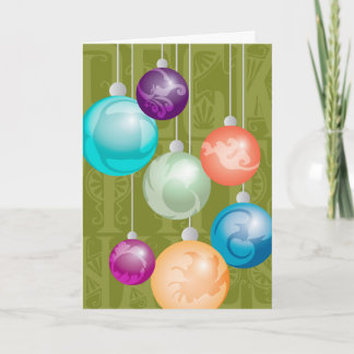 Überprüfen Sie die Hallen Ornament Holiday Card Feiertagskarte