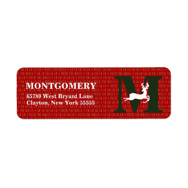 Überprüfen Sie die Mit Monogramm weiße Rentieradre (Vorne)