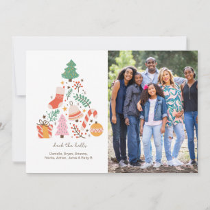 Überprüfen Sie die Weihnachtskarte für das Foto de Feiertagskarte