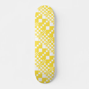 Überprüft, Karos in Gelb und Weiß Skateboard