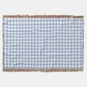 Überprüftes blaues Gingham-Classic-Muster Decke