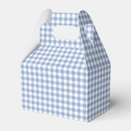 Überprüftes blaues Gingham-Classic-Muster Geschenkschachtel