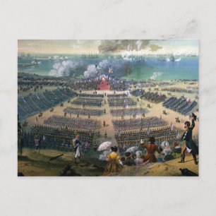 Überprüfung der Truppen Postkarte