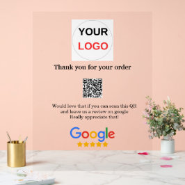 Überprüfung des Unternehmenslogos durch Google Prü Acrylschild