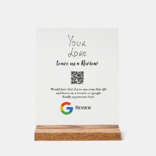 Überprüfung des Unternehmenslogos durch Google Prü Acrylschild