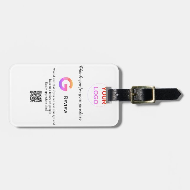 Überprüfung des Unternehmenslogos durch Google Prü Gepäckanhänger (Vorderseite horizontal)
