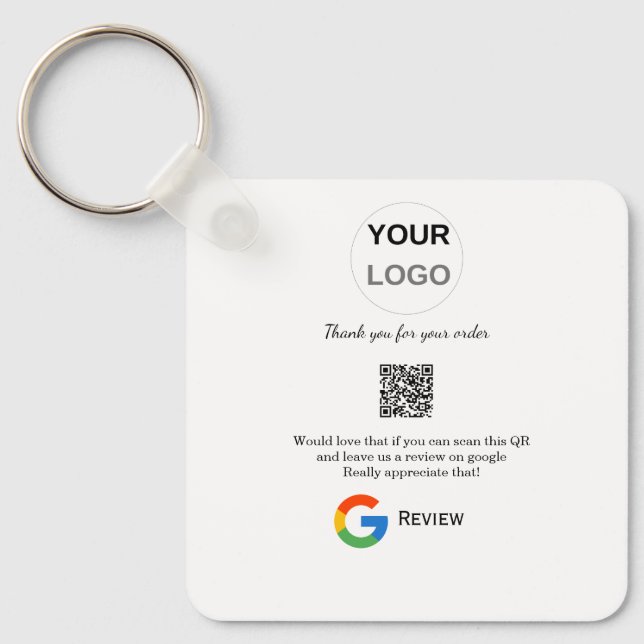 Überprüfung des Unternehmenslogos durch Google Prü Schlüsselanhänger (Vorderseite)