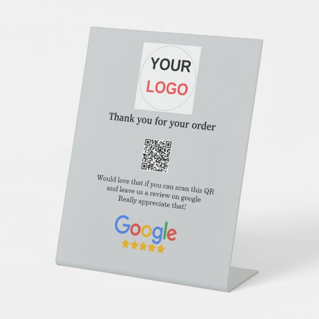 Überprüfung des Unternehmenslogos durch Google Prü Sockelschild (Vorderseite)