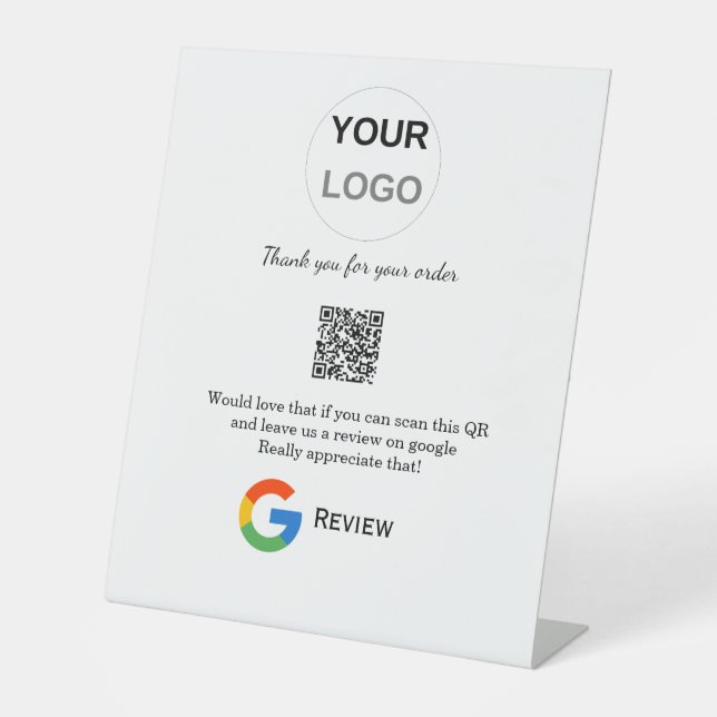 Überprüfung des Unternehmenslogos durch Google Prü Sockelschild (Vorderseite)