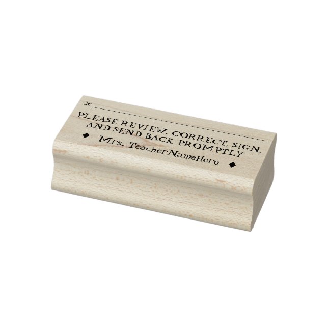 Überprüfungs- und Unterschriftenanforderung + Lehr Gummistempel (Stempel)