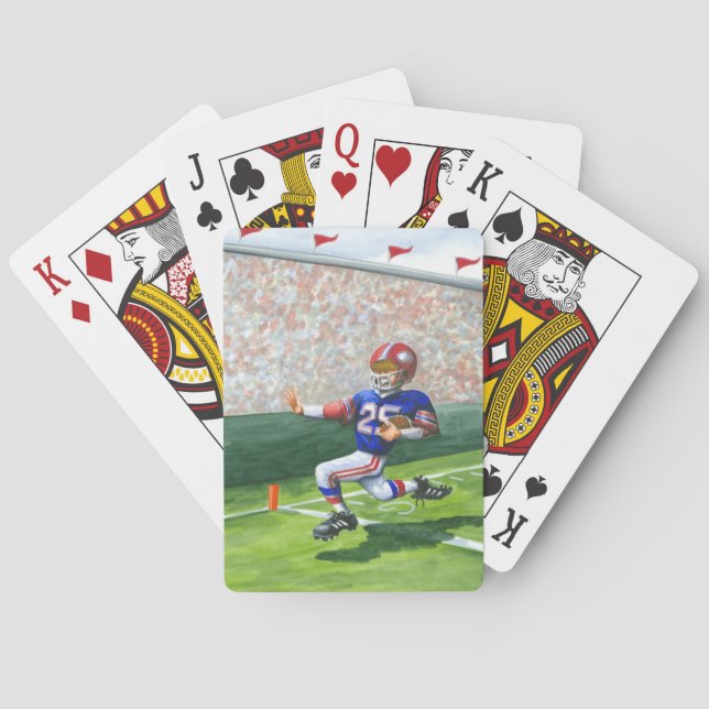 Überqueren der Ziellinie für einen Touchdown Spielkarten (Rückseite)