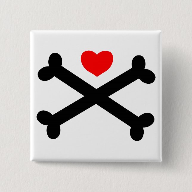 Überqueren Sie meinen Herzknopf Button (Vorderseite)